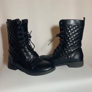 Charlotte Russe Black Combat Boots